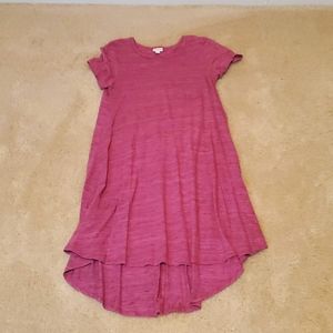 Lularoe XS Carly dress pink high low